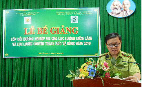 Bế giảng lớp: Bồi dưỡng nghiệp vụ cho lực lượng Kiểm lâm và lực lượng chuyên trách bảo vệ rừng năm 2019