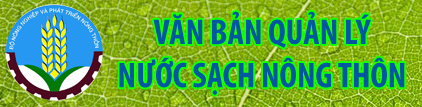 Văn bản quản lý nước sạch nông thôn